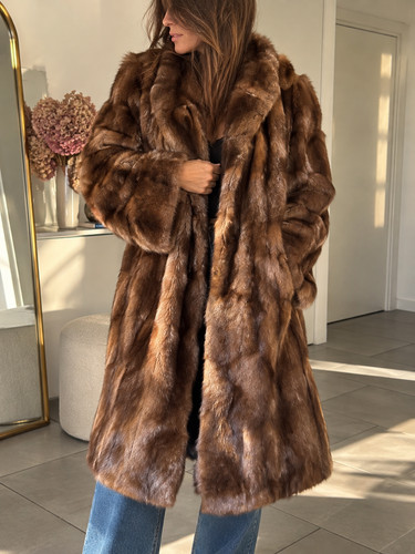 Pelliccia visone marrone - pelliccia,