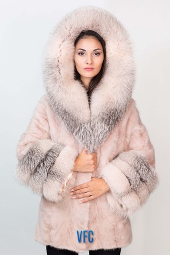 Cappotto visone rosa - visone,